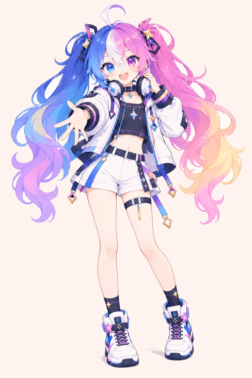 以 Gemini 为灵感的双星少女 AI 朋友概念形象